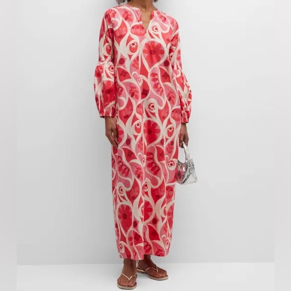 Frances Valentine Dresses & Skirts - Frances Valentine Olive Holiday Floral Print Caftan🤍